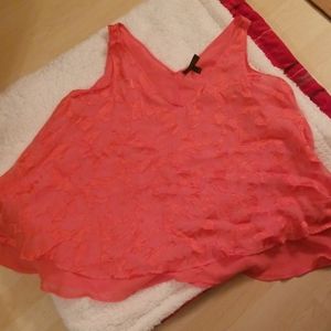 Swing tank blouse shell orange Lane Bryant